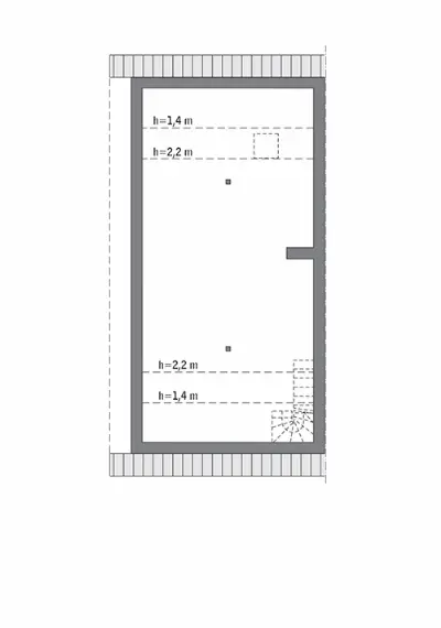 Elastyczny - wariant I (bliźniak) — rzuty kondygnacji 2 (odbicie lustrzane)