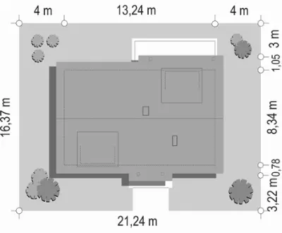 Fraszka — plan sytuacyjny 1 (odbicie lustrzane)