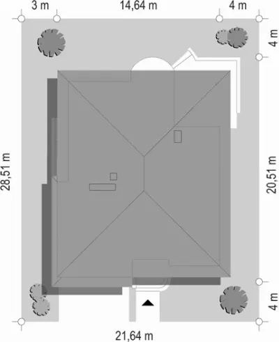 Gabriela — plan sytuacyjny 1 (odbicie lustrzane)