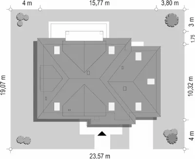 Gabryś — plan sytuacyjny 1 (odbicie lustrzane)
