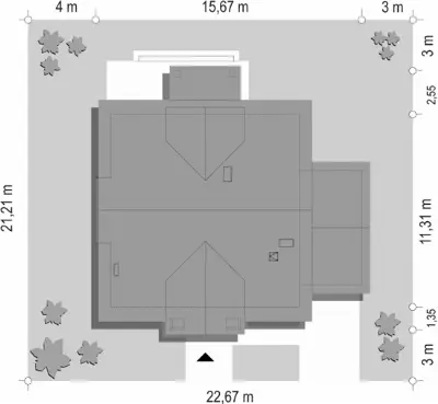 Gagatek — plan sytuacyjny 1 (odbicie lustrzane)