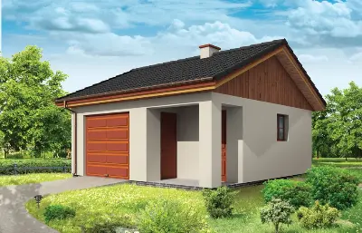 Garaż BG01 — wizualizacje 1 (odbicie lustrzane)