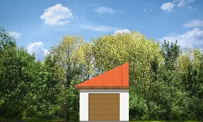 Garaż BG04 — elewacje 1 (odbicie lustrzane)