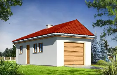 Garaż BG04 — wizualizacje 1 (odbicie lustrzane)