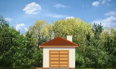 Garaż BG05 — elewacje 1 (odbicie lustrzane)