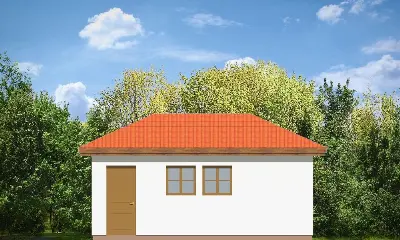 Garaż BG10 — elewacje 3 (odbicie lustrzane)