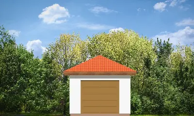 Garaż BG10 — elewacje 1 (odbicie lustrzane)