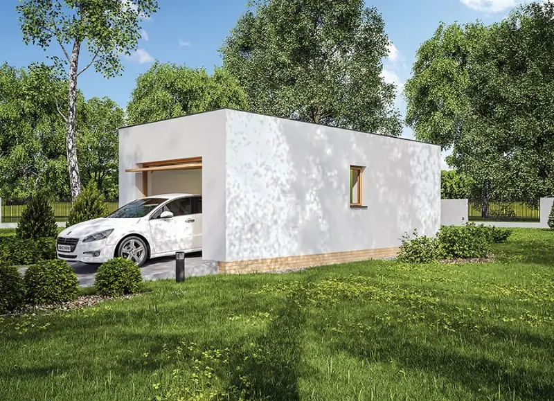 Projekt domu Garaż GC100 — wizualizacja