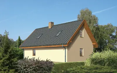 Garaż z częścią mieszkalną (letniskową) i pomieszczeniem gospodarczym G11 — wizualizacje 1