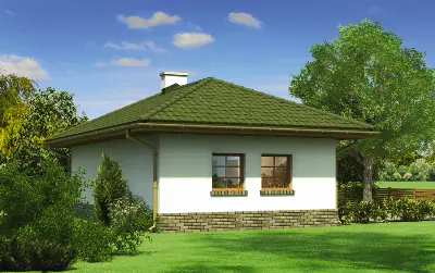 Garaż z kotłownią G53a — wizualizacje 1
