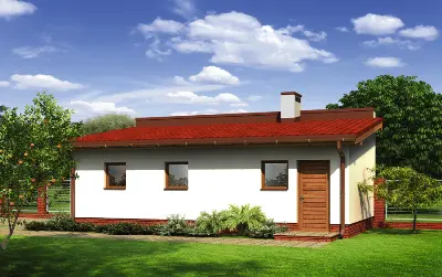 Garaż z kotłownią G54 — wizualizacje 1