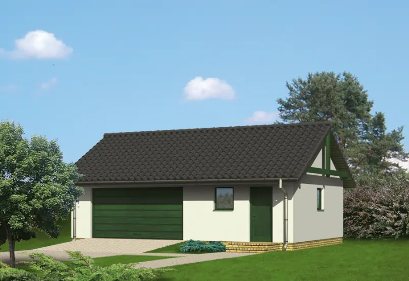 Projekt domu Garaż z pomieszczeniem gospodarczym G19 — wizualizacja