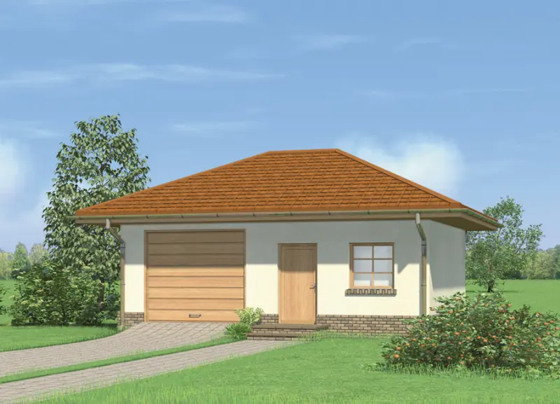 Projekt domu Garaż z pomieszczeniem gospodarczym G31 — wizualizacja