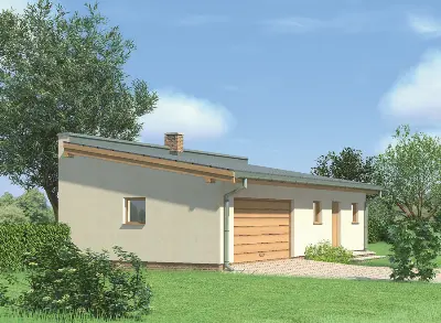 Garaż z pomieszczeniem gospodarczym G32a — wizualizacje 1