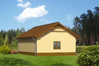 Garaż z pomieszczeniem gospodarczym GC09 — wizualizacje 2 (odbicie lustrzane)