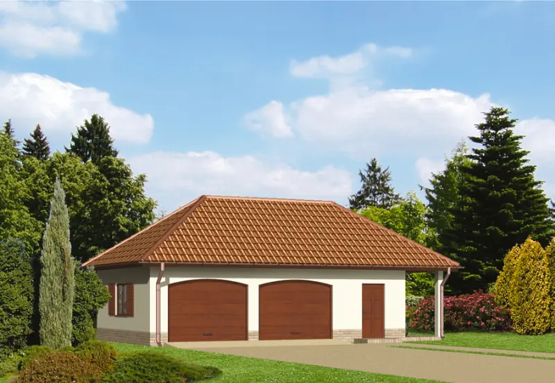 Projekt domu Garaż z pomieszczeniem gospodarczym GC20 — wizualizacja