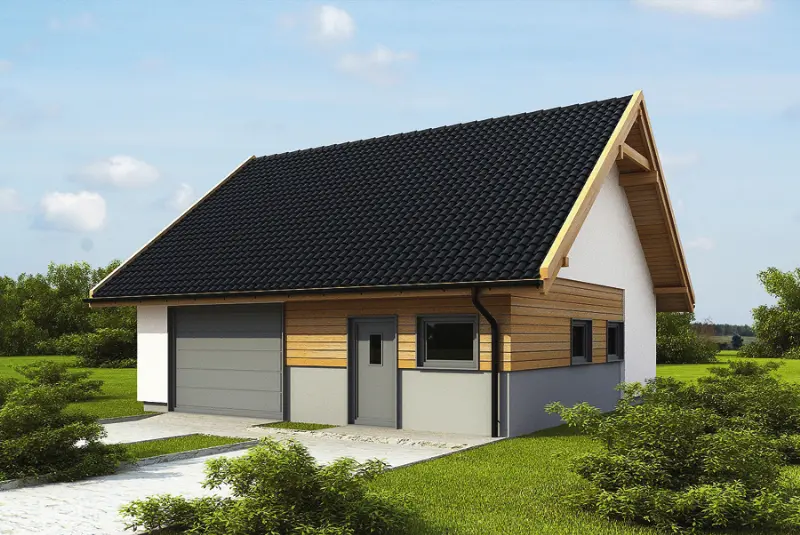 Projekt domu Garaż z pomieszczeniem gospodarczym GC93 — wizualizacja