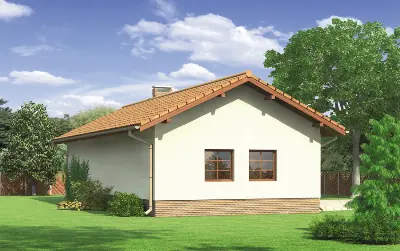 Garaż z pomieszczeniem gospodarczym i kotłownią G35c — wizualizacje 1