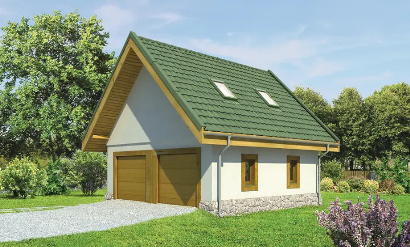 Projekt domu Garaż ze schowkiem G50 — wizualizacja