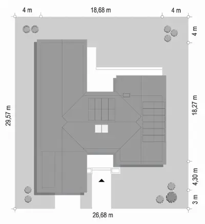 Hanka 2 — plan sytuacyjny 1 (odbicie lustrzane)