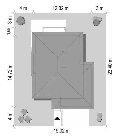 Helios wariant J — plan sytuacyjny 1