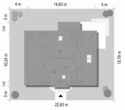 Hetman wariant B — plan sytuacyjny 1