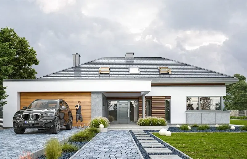 Projekt domu Hiacynt 2 — wizualizacja