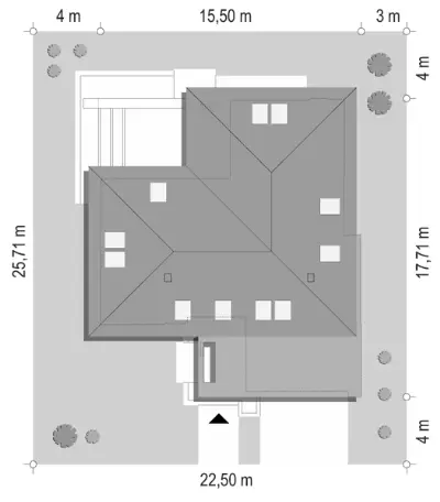 Hiacynt 4 — plan sytuacyjny 1 (odbicie lustrzane)