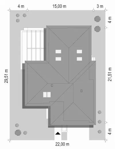 Hiacynt 5 — plan sytuacyjny 1 (odbicie lustrzane)