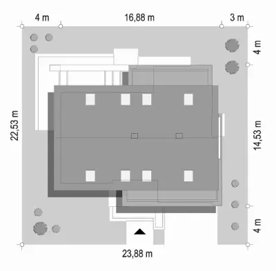 Hiacynt 7 — plan sytuacyjny 1 (odbicie lustrzane)