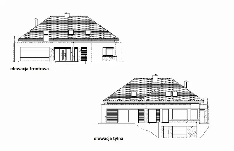 Projekt domu Hiacynt wariant C — wizualizacja