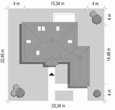 Jak Marzenie 2 — plan sytuacyjny 1 (odbicie lustrzane)
