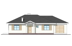Projekt domu Jak marzenie z garażem wariant C — wizualizacja