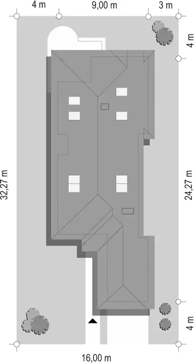 Jamnik 2 — plan sytuacyjny 1 (odbicie lustrzane)