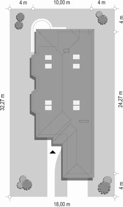 Jamnik 3 — plan sytuacyjny 1 (odbicie lustrzane)