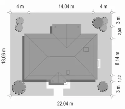 Jaskółka — plan sytuacyjny 1 (odbicie lustrzane)