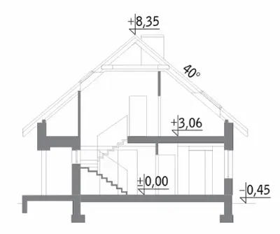 Jasna przestrzeń - wariant I — przekroje 1