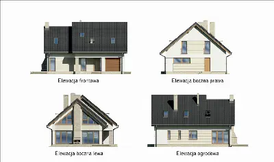 Jasna przestrzeń - wariant I — elewacje 1