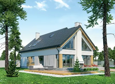 Jasna przestrzeń - wariant V (z wentylacją mechaniczną i rekuperacją) — wizualizacje 2