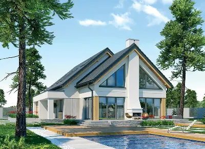 Jasna przestrzeń - wariant V (z wentylacją mechaniczną i rekuperacją) — wizualizacje 2 (odbicie lustrzane)