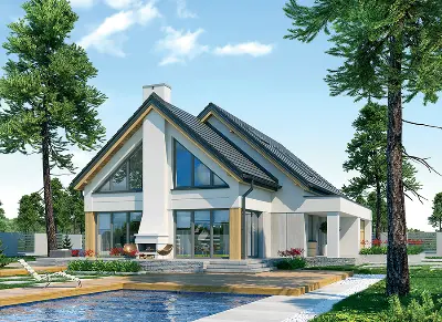 Jasna przestrzeń - wariant V (z wentylacją mechaniczną i rekuperacją) — wizualizacje 1