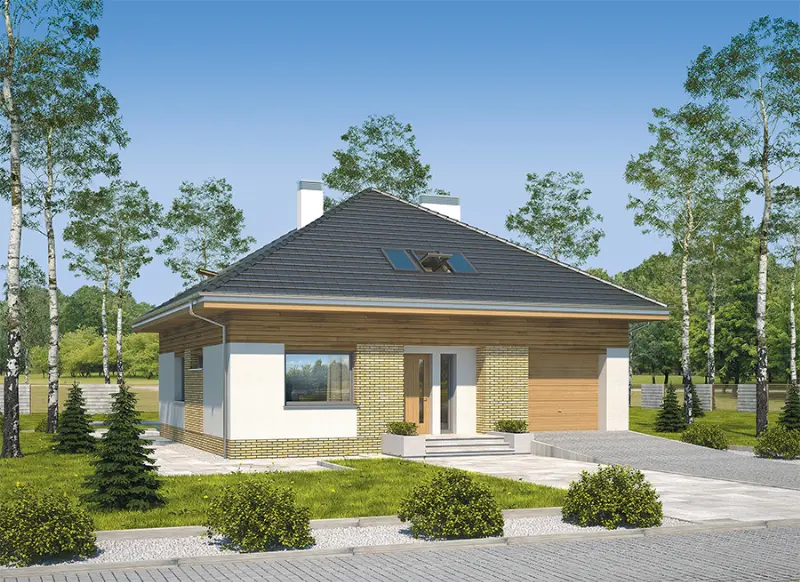 Projekt domu Jaworowa dolina — wizualizacja