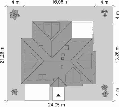 Jesion 2 — plan sytuacyjny 1 (odbicie lustrzane)