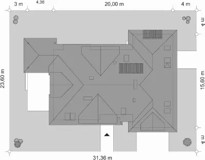 Joanna 2 — plan sytuacyjny 1 (odbicie lustrzane)