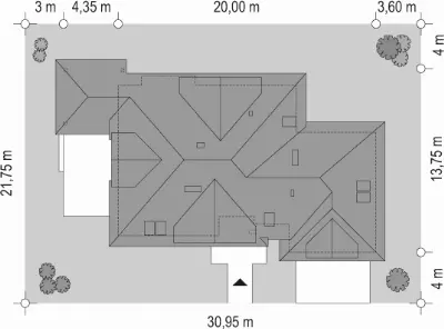 Joanna — plan sytuacyjny 1 (odbicie lustrzane)