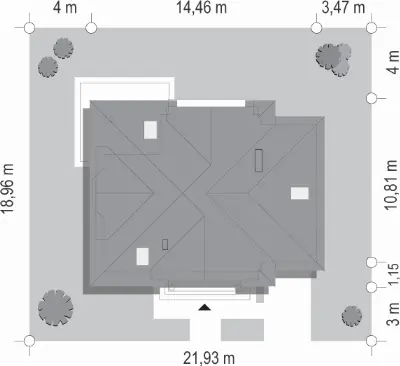 Julka 2 — plan sytuacyjny 1 (odbicie lustrzane)
