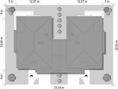 Kasjopea 2 — plan sytuacyjny 1 (odbicie lustrzane)
