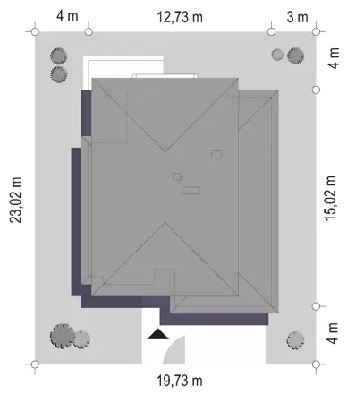 Kasjopea 7 — plan sytuacyjny 1 (odbicie lustrzane)