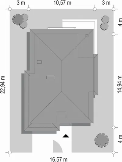 Kasjopea 8 — plan sytuacyjny 1 (odbicie lustrzane)