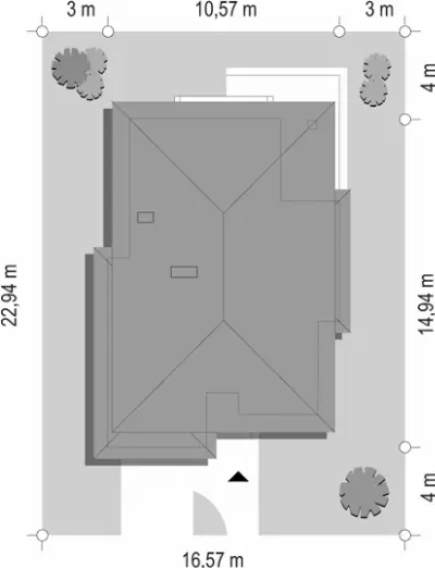 Kasjopea — plan sytuacyjny 1 (odbicie lustrzane)